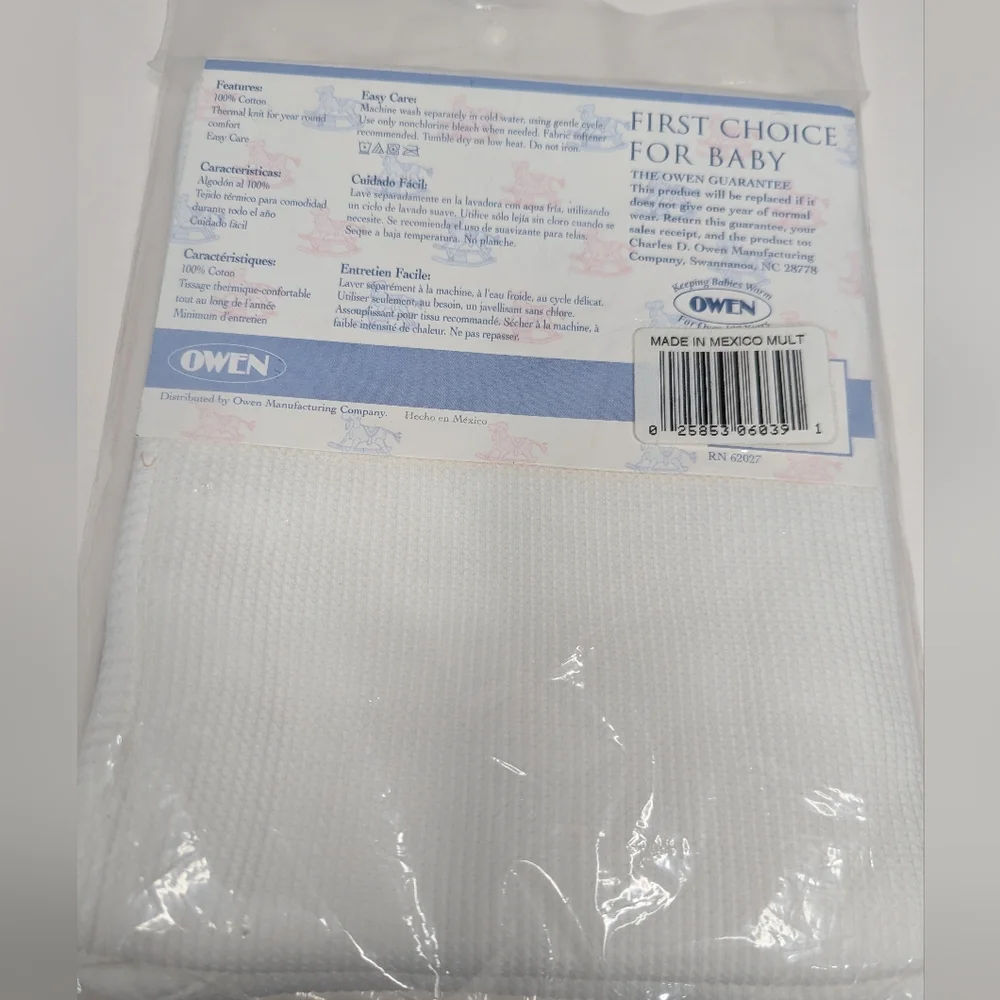 Owen Vintage Thermal Baby Receiving Blanket